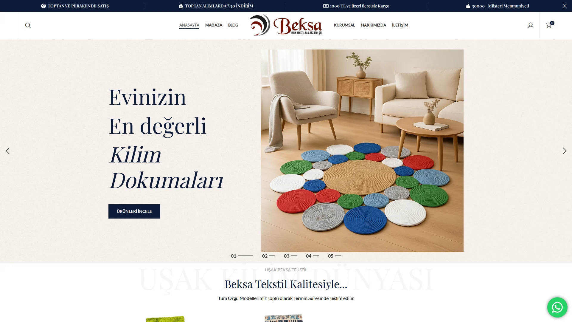 Beksa Tekstil masaüstü ekran görüntüsü