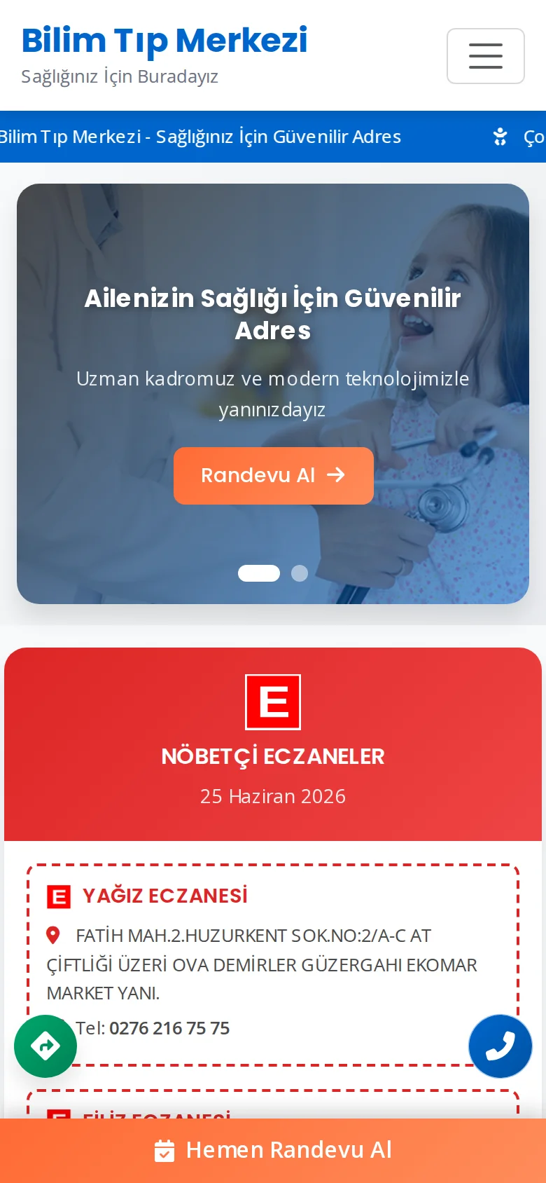 Bilim Tıp Merkezi mobil ekran görüntüsü