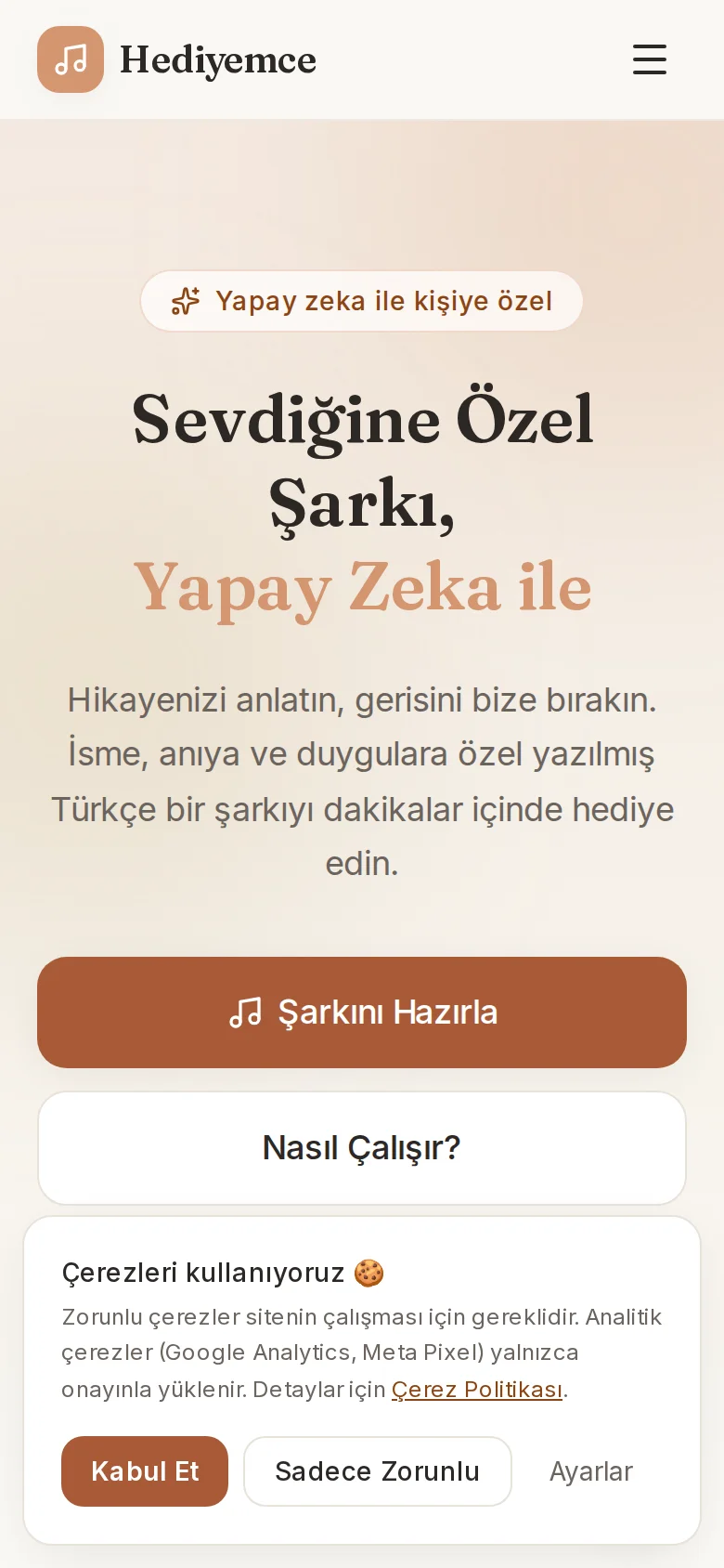 Hediyemce mobil ekran görüntüsü