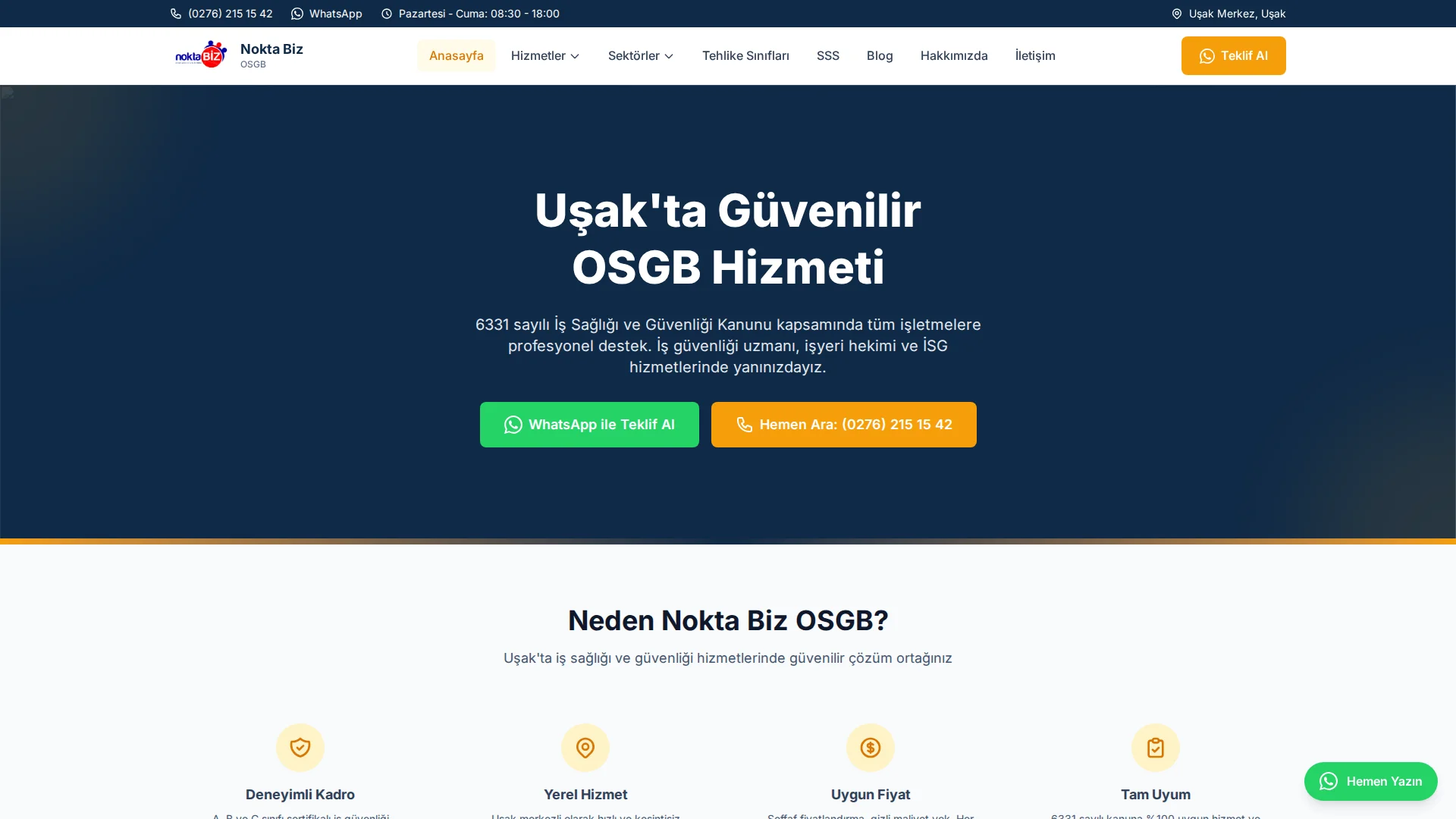 Nokta Bizos OSGB masaüstü ekran görüntüsü